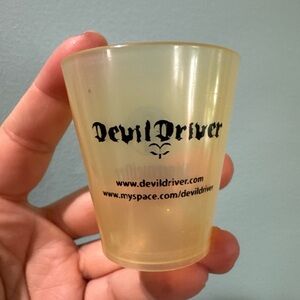 Rare GID DevilDriver Jäegermeister Plastic Shot glass From 2005 Tour